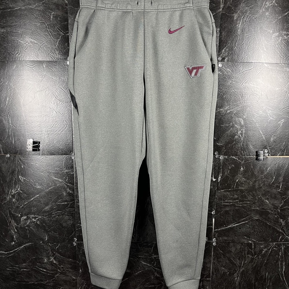 Nike Men's Grey Dri-Fit Virginia Tech Sweatpants Jogger Medium